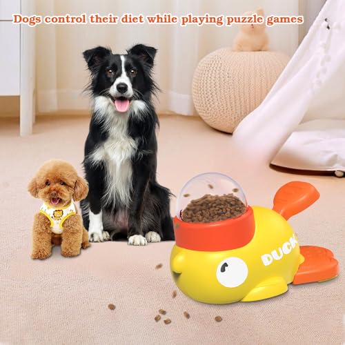 Dog Interactive Treat Dispenser Toy (Yellow)