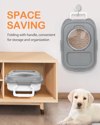 25 28Lbs Dog Food Storage Container Airtight (Grey/25-28 Lbs)