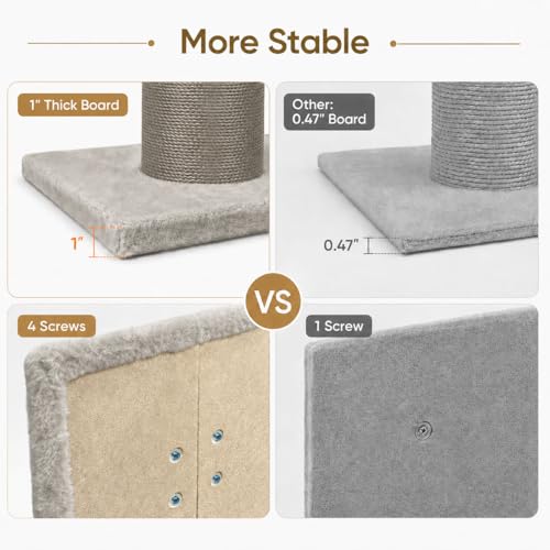 32 Inch Tall Cat Scratching Post (X-Large / Grey)