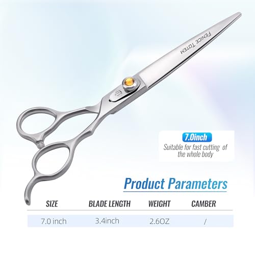 Fenice Professional Dog Grooming Scissors (Straight / 7.0 inch)