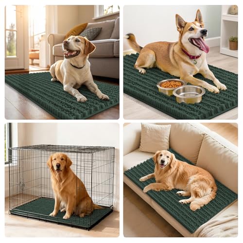 Dog Door Mat for Muddy Paws 47x32 (Layered-Green / 47"X32")