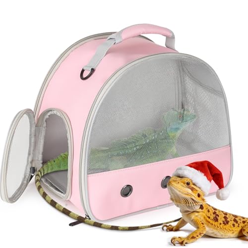 Ventilation Carrier for Bearded Dragon (Pink)
