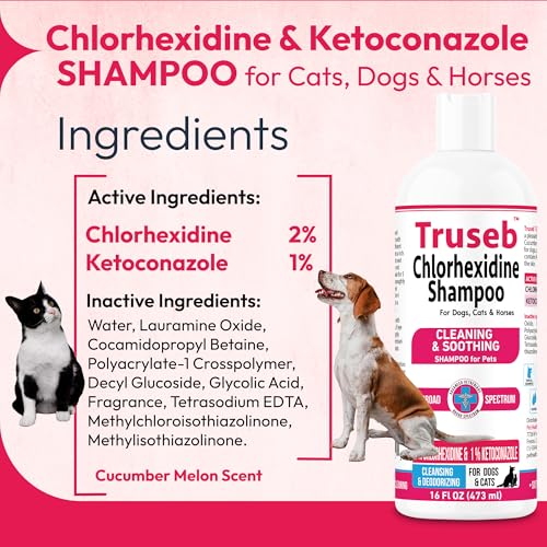 Truseb Topical Ketoconazole and Chlorhexidine Shampoo for Dogs
