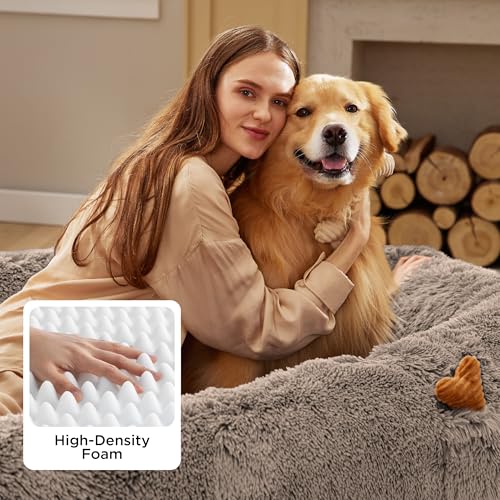 Human Dog Bed for Adult (71"L x 44"W x 12"Th / Camel)