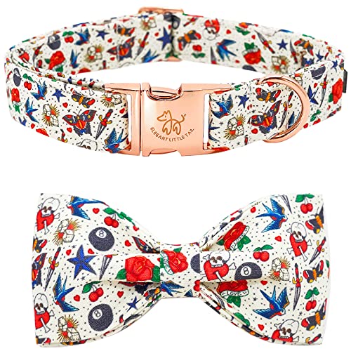 Valentine's Dog Collar with Bow (Rose / Medium (Pack of 1))
