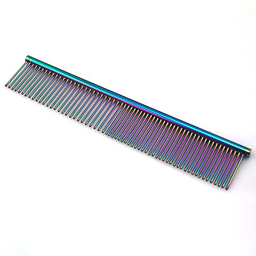 ZoCr Stainless Steel Pet Comb for Dogs Cats (Colorful)