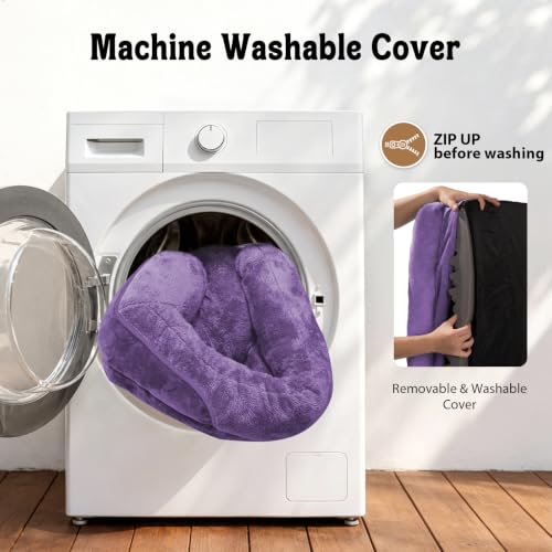 Orthopedic Washable XXL Dog Bed for Extra Large Dogs (Deep Purple / 45"L x 35"W x 7.5"Th)
