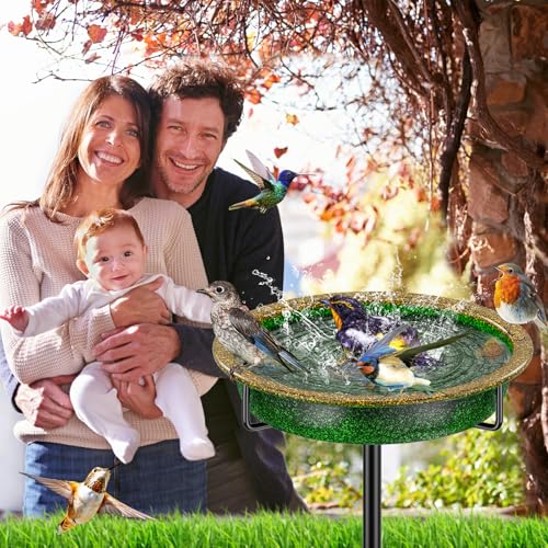 Birdbaths for Outdoors (Green)
