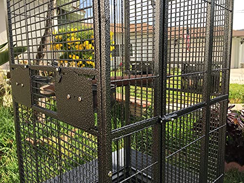 4 Size Castle PlayTop Parrot Cage for Large Macaws Cockatoos African Grey Amazon (24"L x 22"W x 63"H Castle)