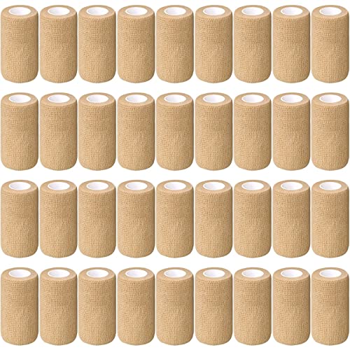 36 Pcs Self Adherent Bandage 4" X 5 Yard Wrap Breathable (Nude / 4" X 5 Yard)