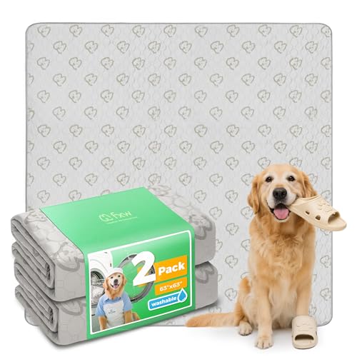 Washable Pee Pads for Dogs (Khaki / 63" Square (2 Packs))
