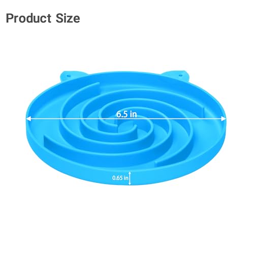 Slow Feeder Cat Bowl (Yellow and Blue)
