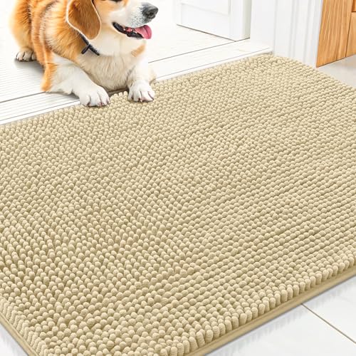 Dog Door Mat for Muddy Paws 30x17 (Cream White / 30"X17")