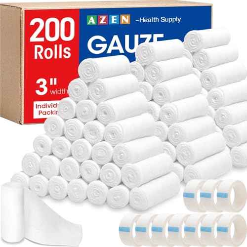 200 Pack Gauze Rolls Bandages (200p / 3IN)