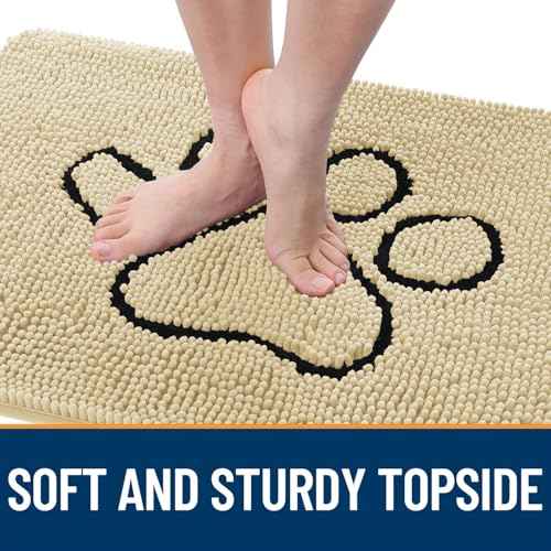 Dog Door Mat for Muddy Paws 48x30 (Sand / 48" X 30")
