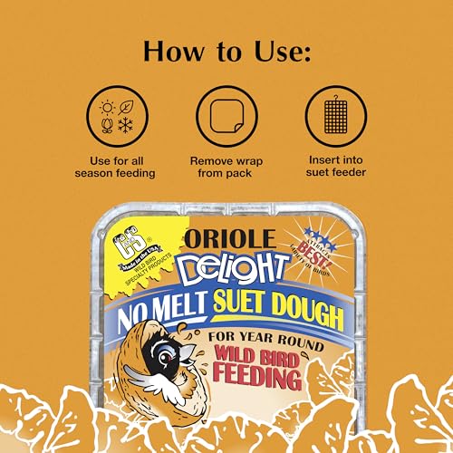Oriole Delight No Melt Suet Dough (1.47 Ounce (Pack of 8) / Oriole, 8 Pack)