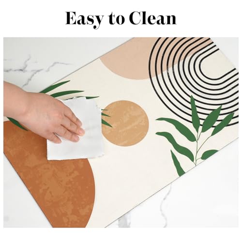 Dog Food Mats for Floors (Boho Orange / M(16"×24"))