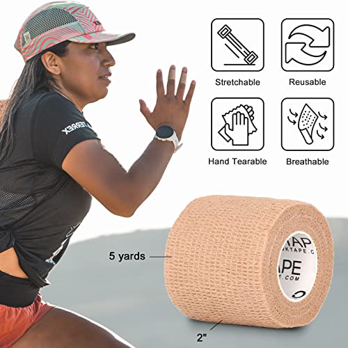 Self Adherent Cohesive Bandages Wrap 12Packs 2" x 5 Yards (Mix Color 01 / 2 In x 5 Yards)