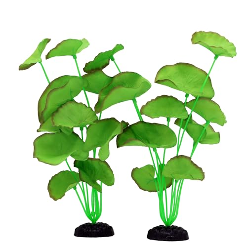 2 Pack 12 Inch Aquarium Silk Aquarium Plants (Green B / 12 Inch)