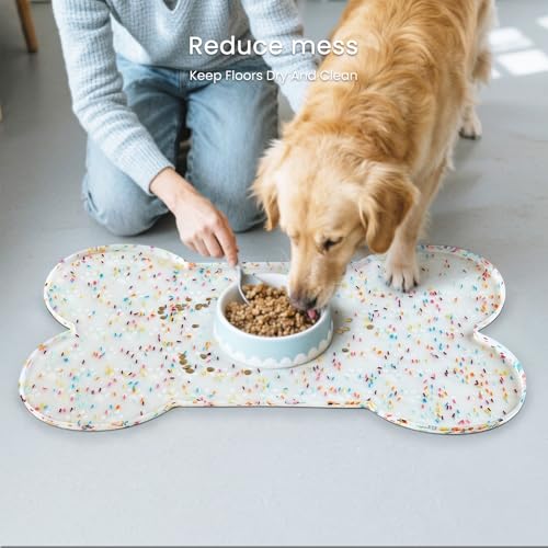 Dog Food Mat Anti (31.8" x 16" / Donut White)