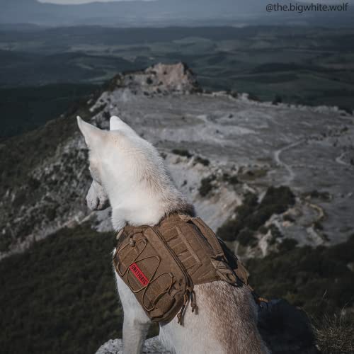 Dog Backpack for Medium & Large Dogs (Brown / Medium)