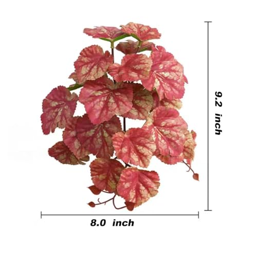 Fake Reptile Plants for Terrarium (Pink Heuchera Micrantha)