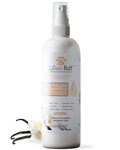 Waterless No Rinse Dog Dry Shampoo Spray with Hydrating Essential Oils