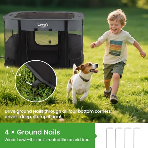 Pet Puppy Dog Playpen (Grey / Large)