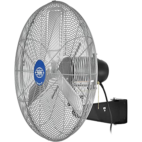 24" Diameter Deluxe Oscillating Wall Mount Fan