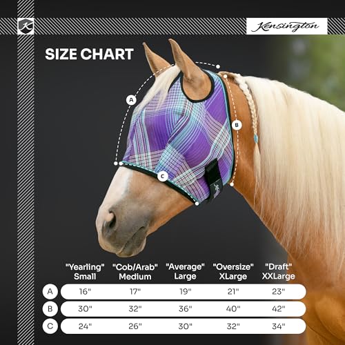 Kensington UV Horse Fly Mask with Web Trim (XL (Large Horse))