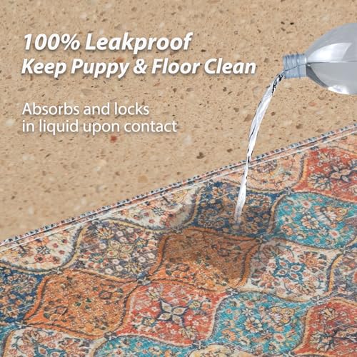 Washable Pee Pads for Dogs (72x72 Inch (Pack of 1) / Cream/Multi)