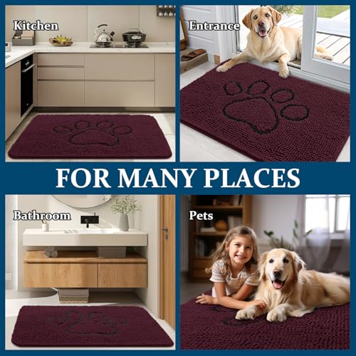 Dog Door Mat for Muddy Paws 30x20 (Russet / 30" X 20")