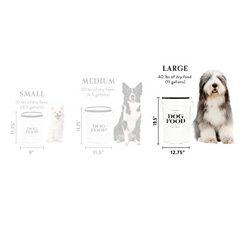Bon Chien Dog Food Storage Canister (Black & White)