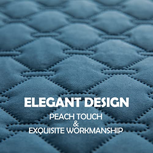 Waterproof Pet Blanket for Bed (52x82 Inch (Pack of 1) / Dark Blue/Light Blue)