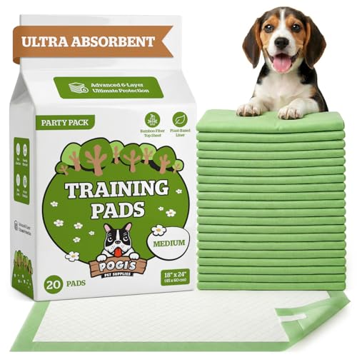 Pogi's Puppy Pee Pads with Adhesive Tabs (Medium - 18 x 24")