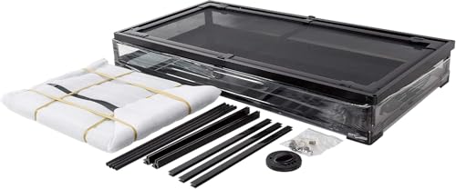 50 Gallon Reptile Glass Tank Terrarium 2 in 1 Side Meshes and Side Glasses Double Hinge Door with Screen Ventilation Tempered Glass 36" x 18" x 17.75" (36" x 18" x 17.75" (50 Gallon))