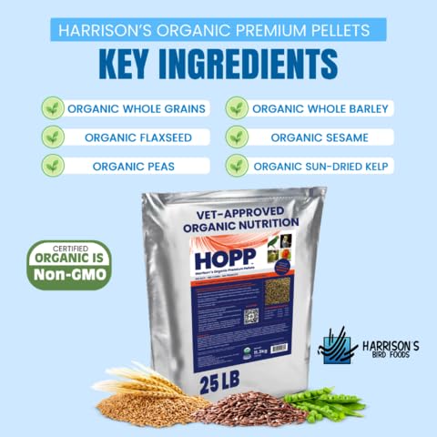 Harrison's Organic Premium Pellets HOPP (25 Pound (Pack of 1))