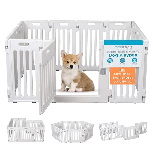 Internet’s Best Dog Playpen with Lockable Door (White / 12 Panels)