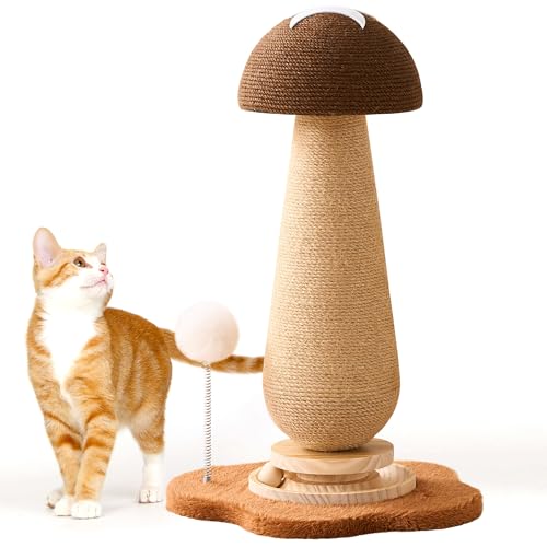 Mushroom Cat Scratching Post Cat Tree (Brown Mushroom)