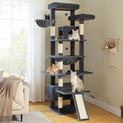 81 Inch Tall Cat Tree for Big Cats & Multi (81" / Dark Gray)