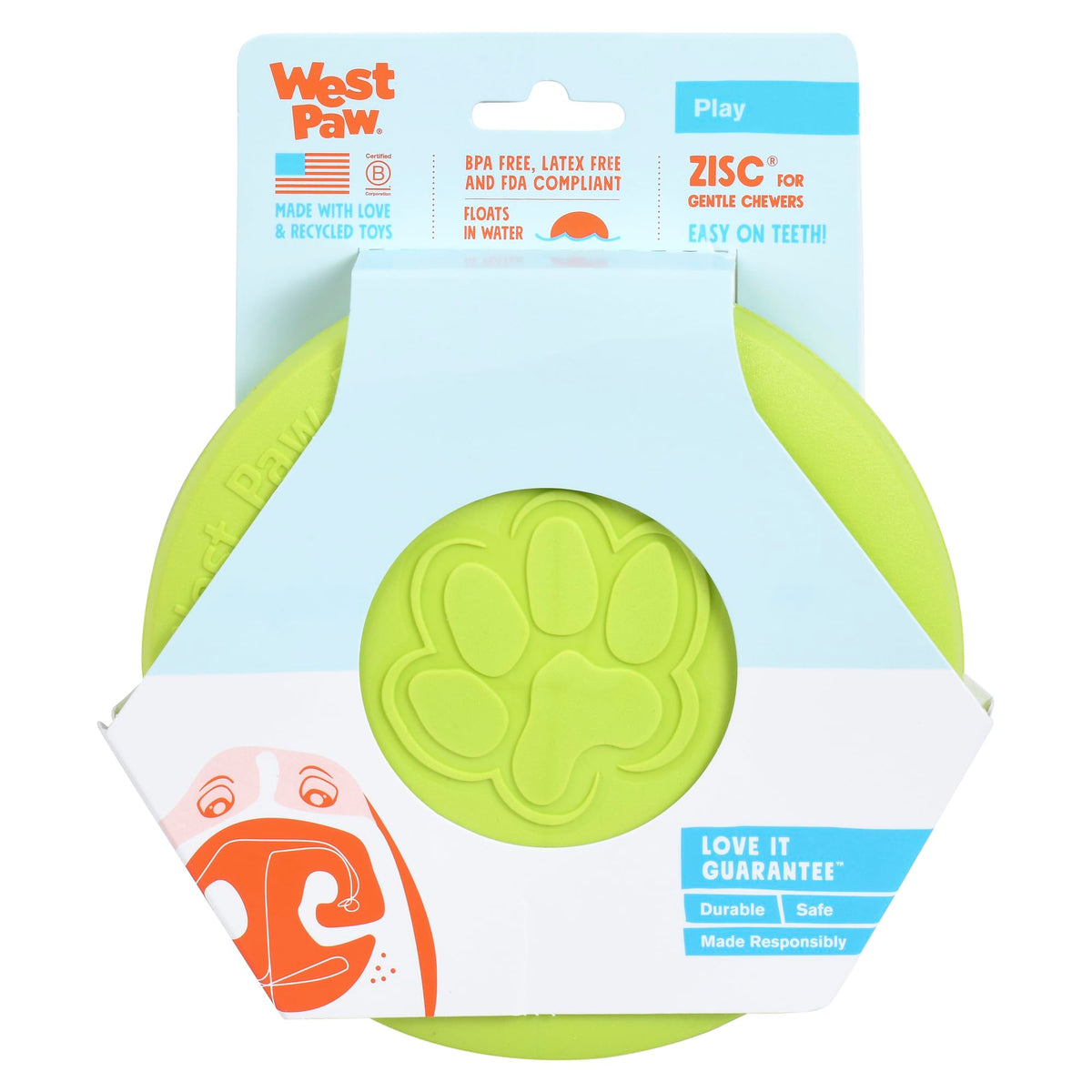 Zisc High Flying Disc Dog Toy (Small / Granny Smith)