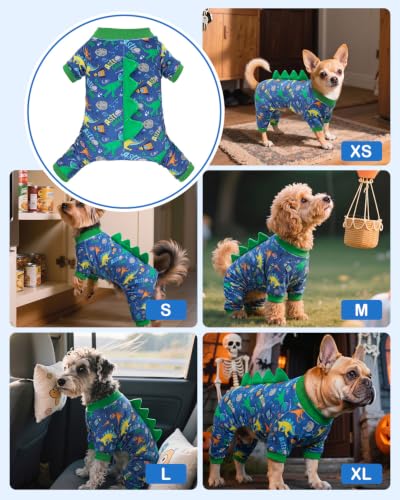 Dinosaur Costume Dog Pajamas (Large / Space Astronaut Dino)