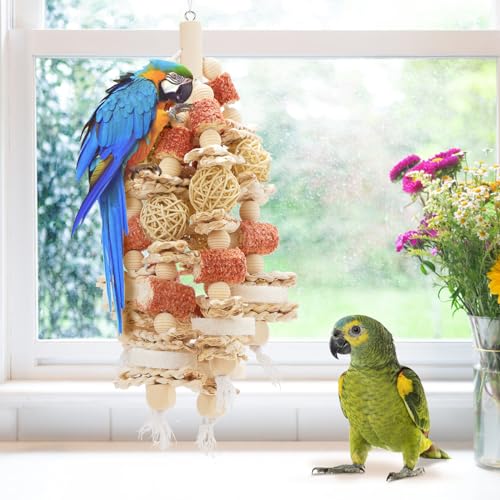 Bird Toys 17.5 Inches Parrot Toy for Chewing