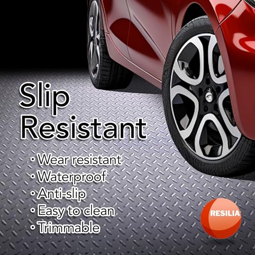 Heavy Duty Garage Floor Runner & Protector Mat (4' x 20' / Silver)
