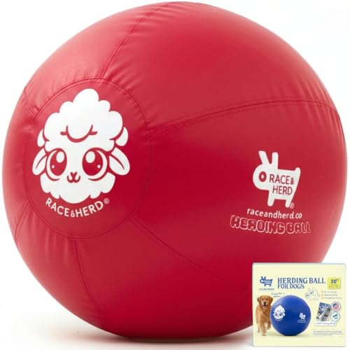 30" Original Herding Ball for Dogs (Cherry - XL 30" Herding Ball Set / XL 30")