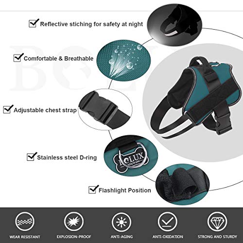 Dog Harness No (Medium (Pack of 1) / Turquoise)