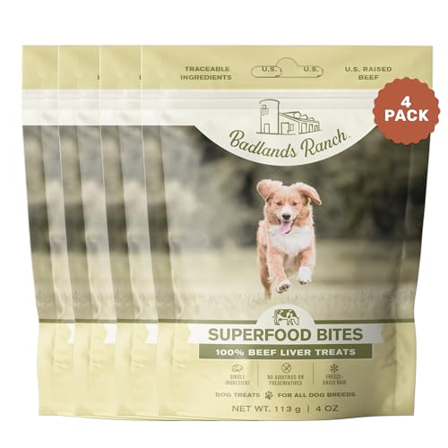 Superfood Bite Beef Liver Dog Treats (4 Ounce (Pack of 4))