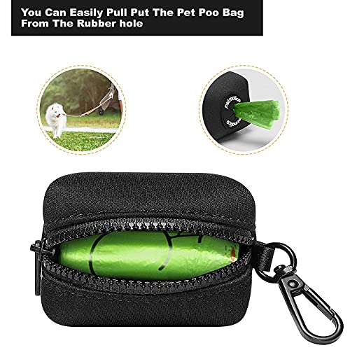 Dog Poop Bag Holder Dispenser 2 Pack (Black)
