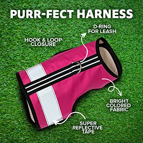 Reflective Cat Harness (XL / Flamingo Pink)
