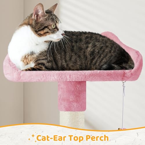 Cat Tree Tower for Indoor Kitten (Pink)